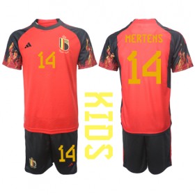 Baby Fußballbekleidung Belgien Dries Mertens #14 Heimtrikot WM 2022 Kurzarm (+ kurze hosen)